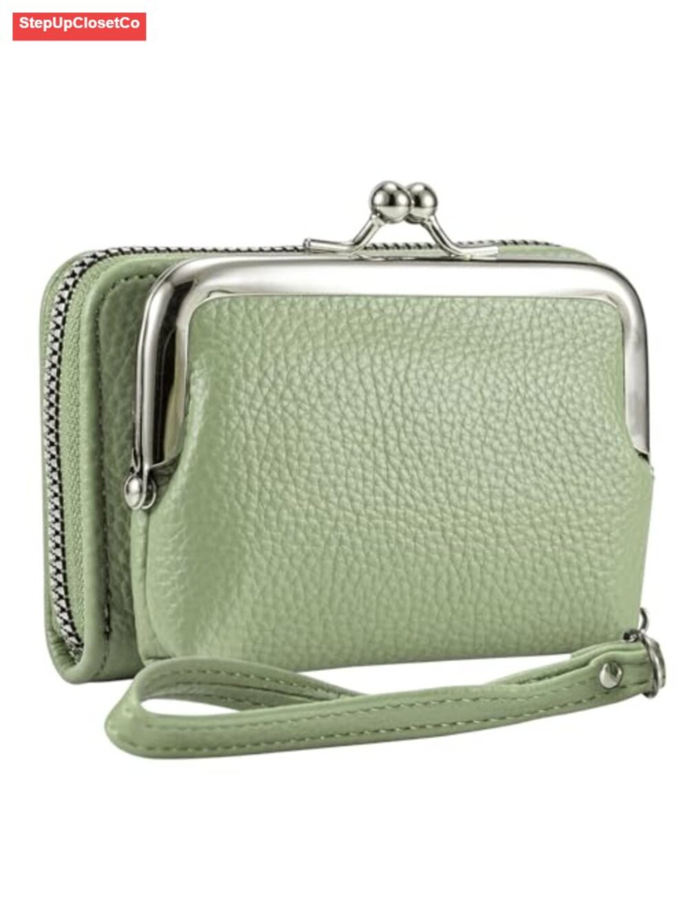Women's Wristlet Wallet with Detachable Strap - PU Leather Card Holder & Coin